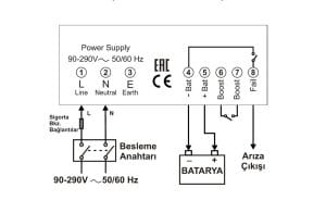 Jeneratör Akü Şarj Redresörü Bağlantı Şeması