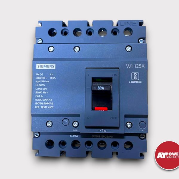 3VJ1008-1EA42-0AA0 SİEMENS 80 AMPER 4 KUTUPLU 18KA SABİT TMŞ